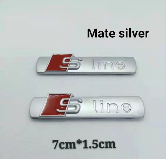 2 Logo S Line Emblem Badge Adhesive Sline Metal Silver Matt -  Finland