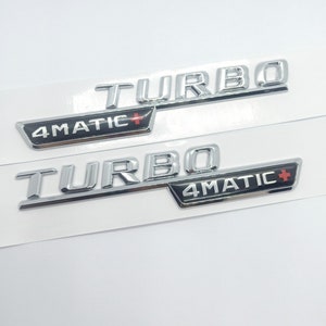 2 Logo Turbo 4Matic+ 140mm E-Class AMG GT emblem chrome
