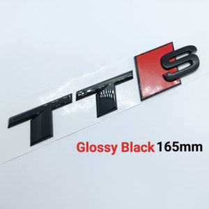 TTs Logo Sticker Emblem Rear Gloss Black.