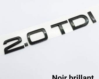 2.0 TDI emblem sticker rear trunk Gloss Black