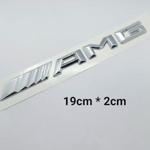 AMG logo Mercedes Chrome ABS 3D Decal Emblem Sticker image 1