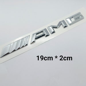 AMG logo  Chrome ABS Sticker 3D Emblème Autocollant