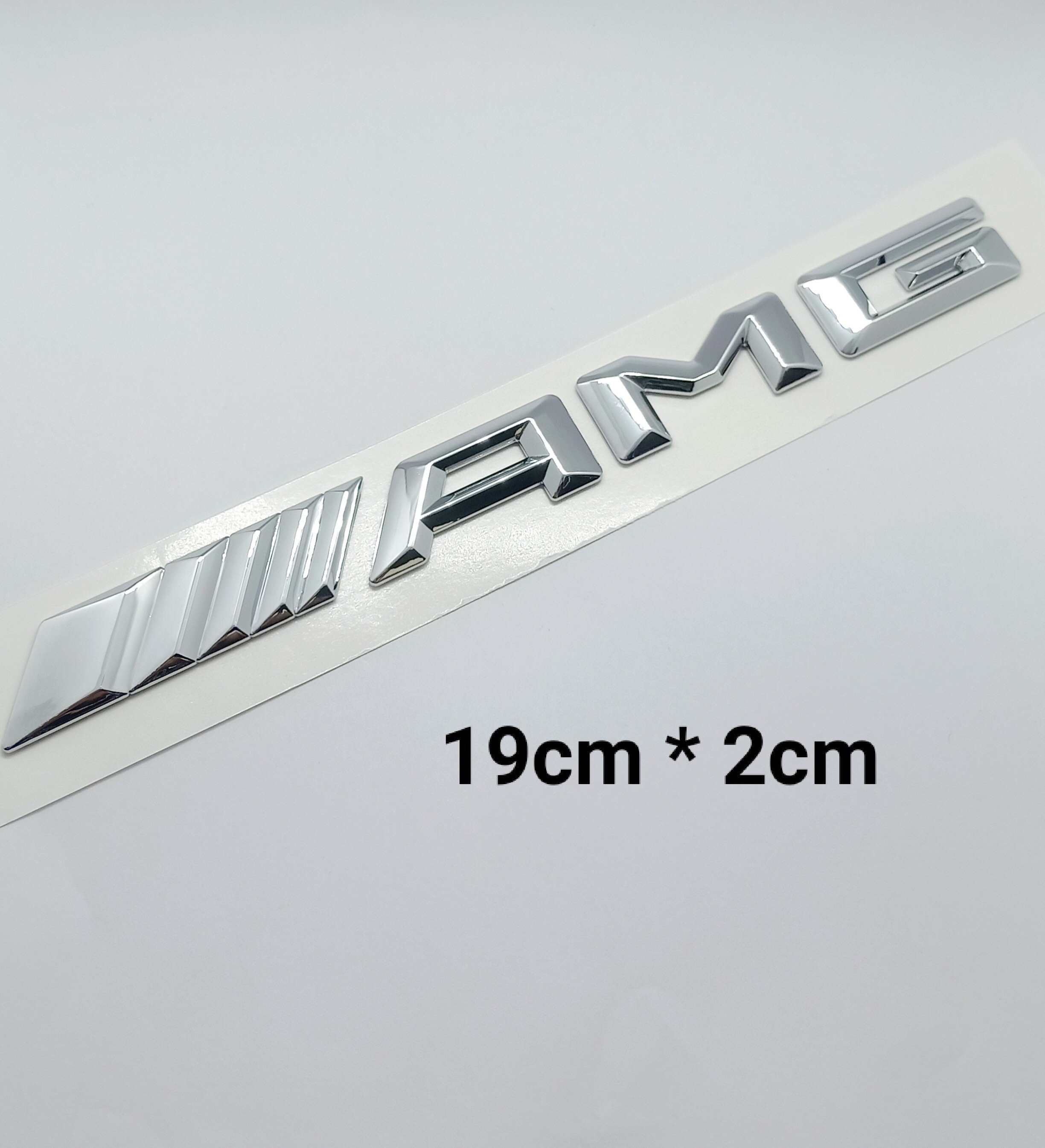 4pcs x Mercedes AMG sticker (78x10mm) Logo Curved 3D Domed decals4pcs x  Mercedes