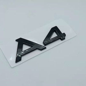A4 Logo Stickers Emblem Sticker Glossy Black