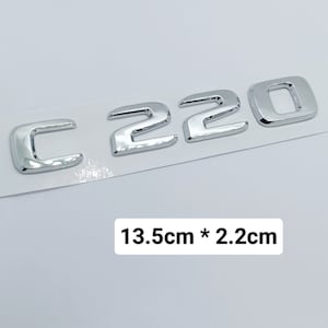 C220 Logo Sticker Chrome Badge Logo Emblem Flat AMG