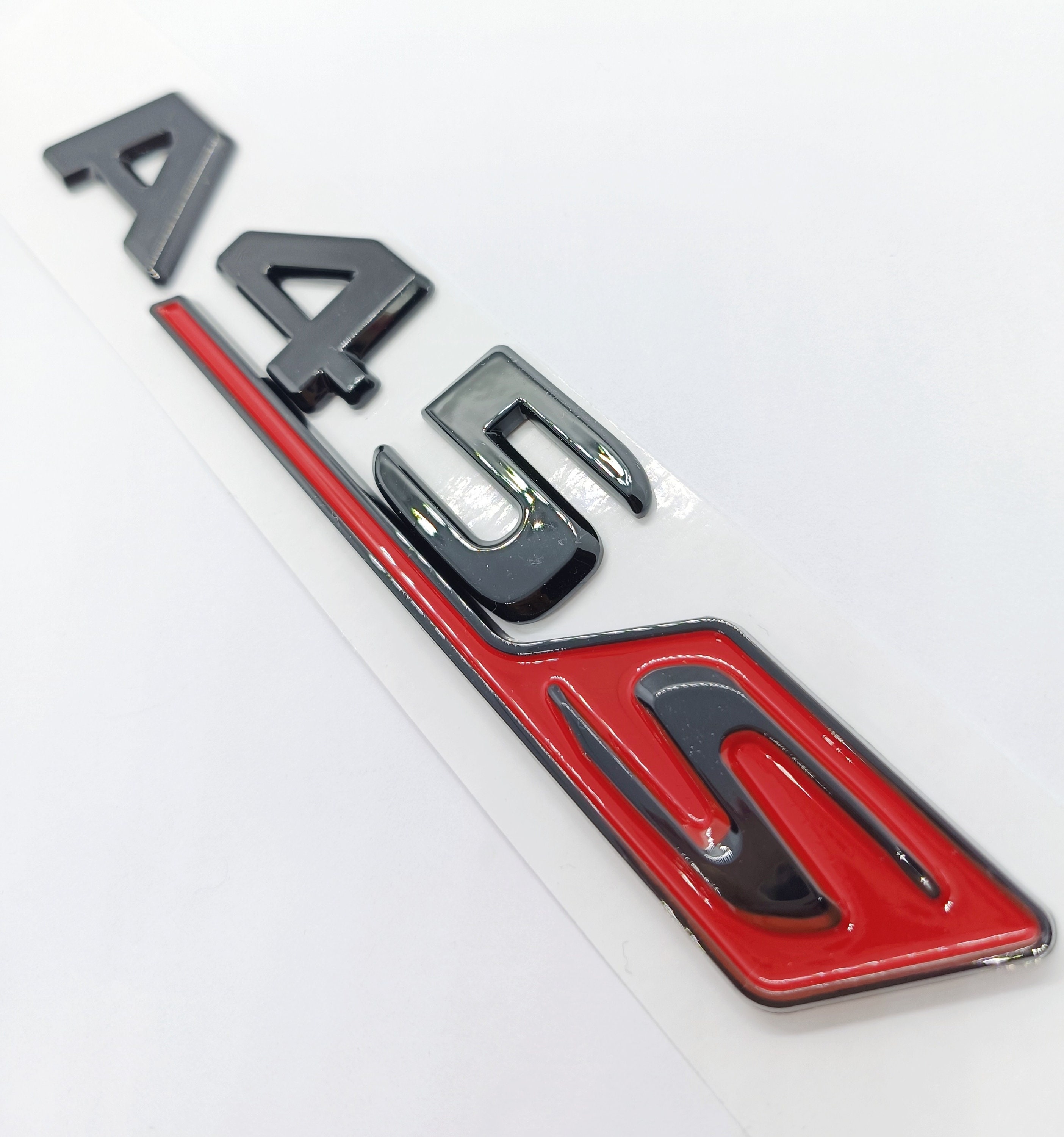 3D ABS Red Black Chrome Car Letters Rear Trunk Badge Sticker A45S 3D ABS Red Black Chrome Car Letters Rear Trunk Badge Sticker A45S