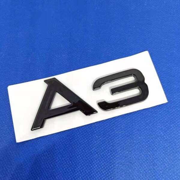 A3 Logo   Stickers Autocollant Emblème Noir brillant