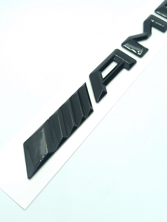 Glänzendes schwarzes 3D-AMG-Mercedes-Emblem-Logo -  Schweiz
