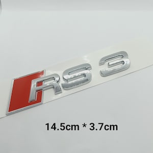 RS3 Logo Sticker Emblem Rear Chrome