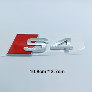 S4 Logo Chrome Badge Emblem Sticker Rear Tailgate