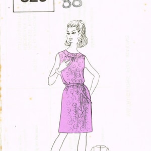 Original Vintage 1960s Sewing Pattern (Complete) - The People No. 320 Boat Neck Dress, Bust Size 38&quot;