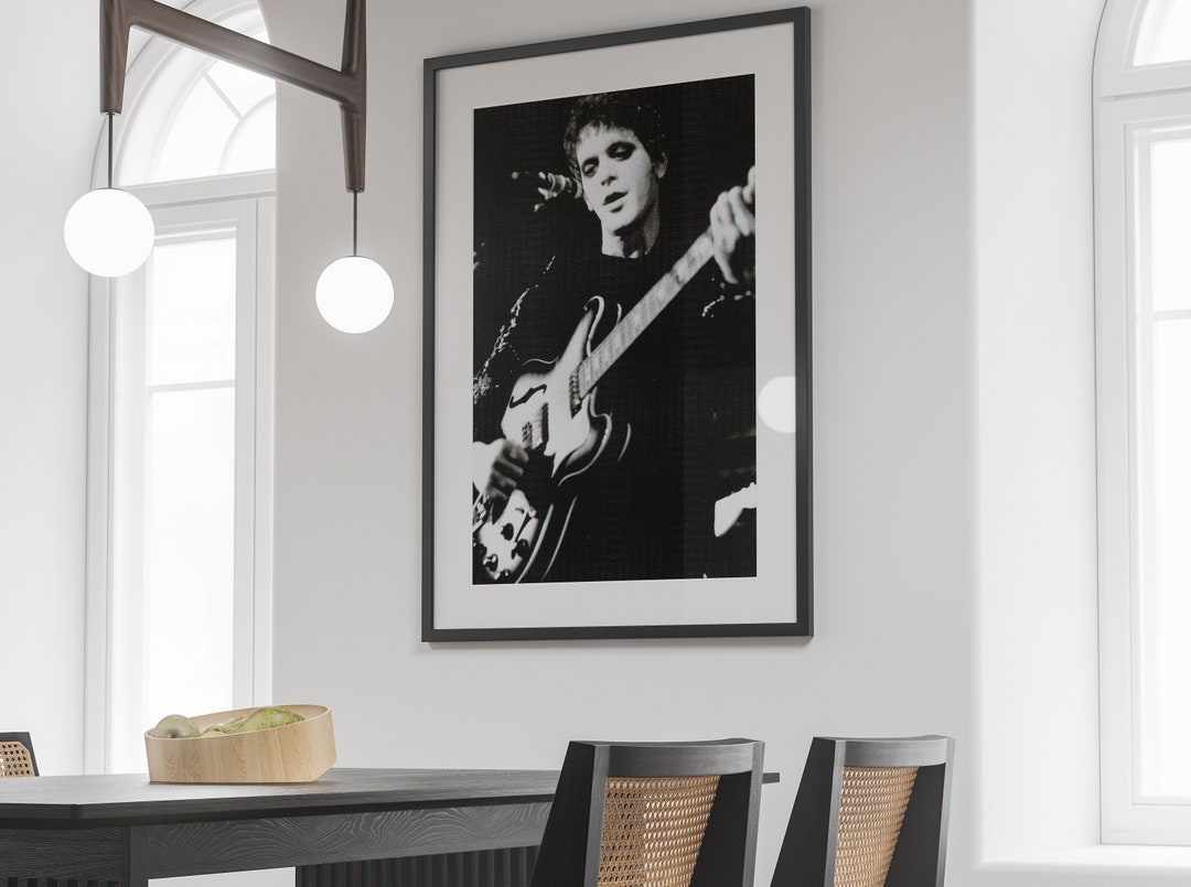 Lou Reed Poster Black and White Music Wall Art Music Studio Etsy