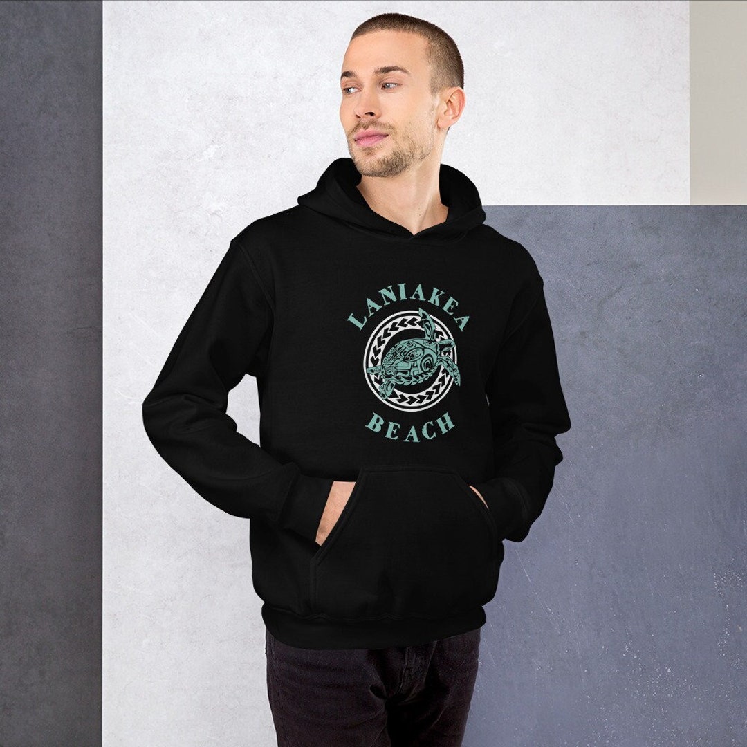 Laniakea Beach Hawaii Tribal Tattoo Sea Turtle Unisex Hoodie Etsy