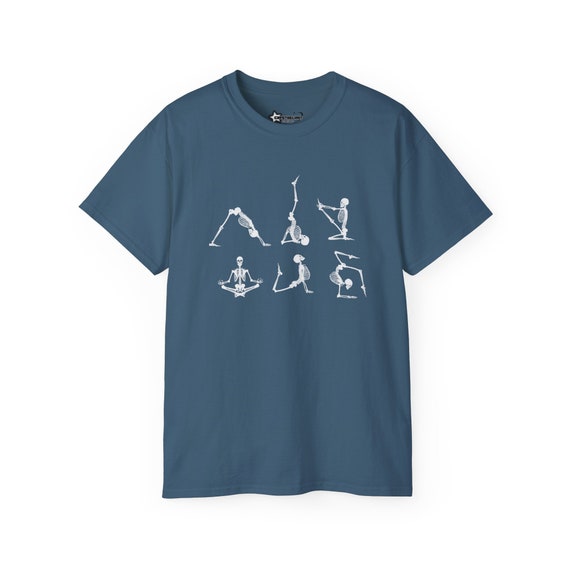 Skeleton Bone Yoga Stances Poses Namaste T-Shirt Skeleton Bone Yoga Stances Poses Namaste T-Shirt