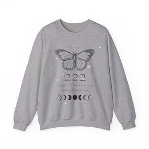 222 Angel Number Sweatshirt | Unisex Heavy Blend™ Crewneck Sweatshirt | Angel Number 222