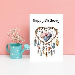 Alles Gute zum Geburtstag Aquarell Pastell Traumfänger Grußkarten