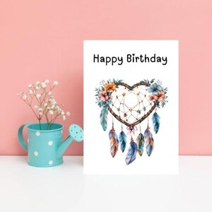 Alles Gute zum Geburtstag Aquarell Pastell Traumfänger Grußkarten