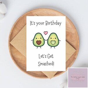 Avo Tolle Aquarell Avocado Geburtstagskarte