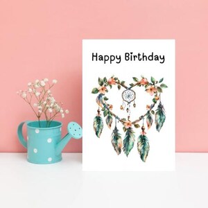 Alles Gute zum Geburtstag Aquarell Pastell Traumfänger Grußkarten