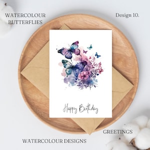 Aquarell Schmetterling Sammlung Karten Pack | Grußkarten | Geschenkset