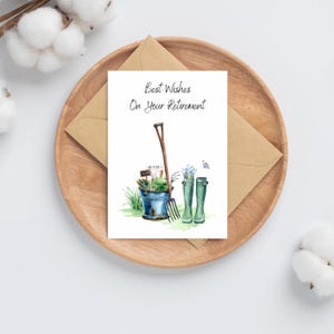 Cartes de voeux pour la retraite d'un jardinier