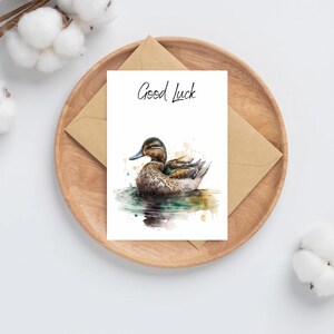 Maak je eigen | Gepersonaliseerde wenskaarten aquarel eend | Verjaardagswensen | Medeleven | Veel geluk