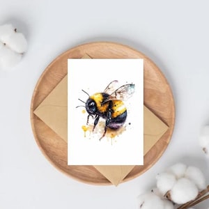 10 kaartenset aquarel bijen op A6-formaat | Bedankkaart | cadeauset | gratis schrijfpen
