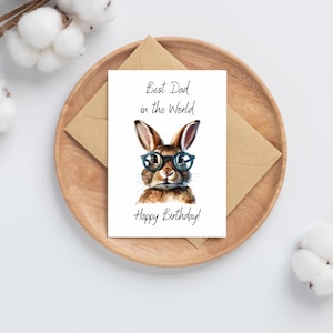 Cartes de voeux joyeux anniversaire lapin funky