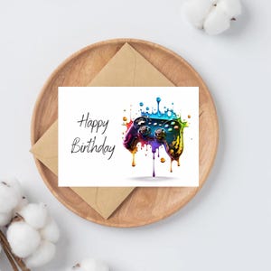Alles Gute zum Geburtstag Gamer | Game Controller Grußkarten | Teenager Karte | Mann-Kind-Karte