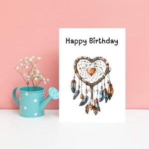 Alles Gute zum Geburtstag Aquarell Pastell Traumfänger Grußkarten