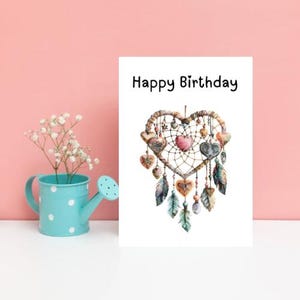 Alles Gute zum Geburtstag Aquarell Pastell Traumfänger Grußkarten