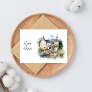 aquarelle pour pendaison de crémaillère | Maison neuve | cadeau pour pendaison de crémaillère | Déménagement