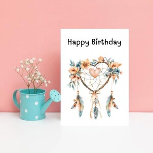 Alles Gute zum Geburtstag Aquarell Pastell Traumfänger Grußkarten
