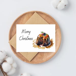 Cartões de felicitações da temporada de pudim de Natal