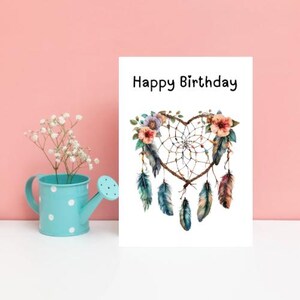 Alles Gute zum Geburtstag Aquarell Pastell Traumfänger Grußkarten