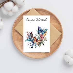 An Ihrem Ruhestand Aquarell Schmetterlinge Grußkarten | 10 Designs