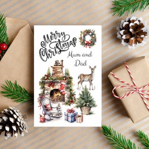 Carte de vœux de Noël personnalisée de luxe