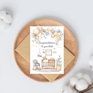 à une nouvelle carte aquarelle spéciale pour maman et papa | Carte baby shower