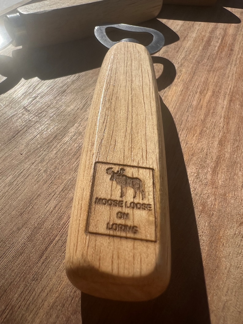 WorumboWoodworks Moose is Loose Loring AFB Bottle Opener - Thumbnail 2