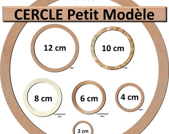 PM. Cercle Bois Petit Modèle à décorer. Anneau couronne Bois MDF Contreplaqué OSB. Plusieurs Dimensions Petite Taille Mariage Déco chambre