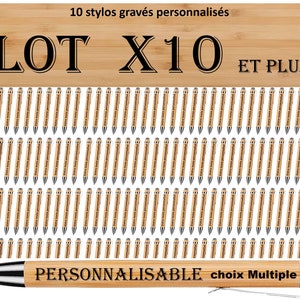 DEGRESSIF Tarif d'1 stylo Dès 10 Stylos Bois bambou Personnalisable Cadeau Souvenir à personnaliser Baptême Mariage Naissance Nounou Asem image 1