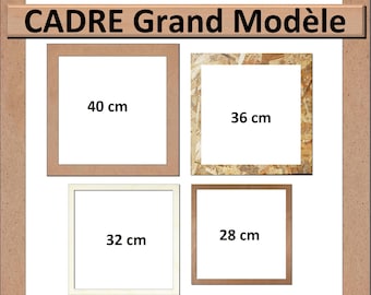 GM. Cadre Bois Grand Modèle à décorer. Carré creux Bordure Bois MDF Contreplaqué OSB. Plusieur Dimension Grande Taille Mariage Déco chambre