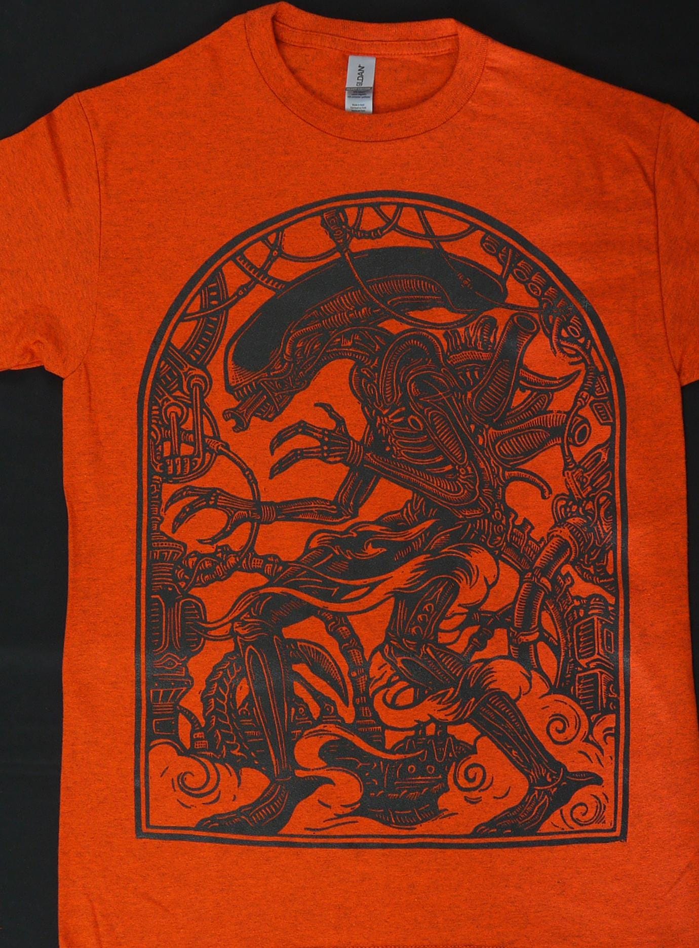 XENOMORPH - ALIEN Linocut - Tshirt - Etsy