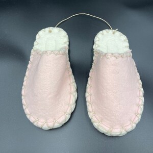 Wool Slippers Made Of Natural Felt With Goatskin Sole and Sewn With Linen Thread