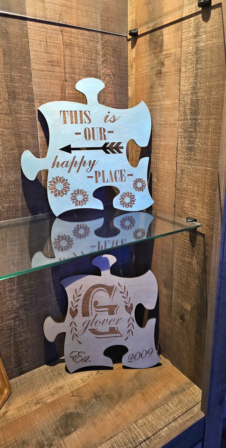 Unique Large Wood Puzzle Piece Wall Decorquotes, Connects on All Sides