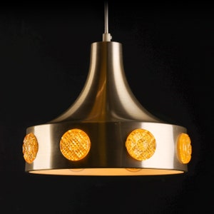 A vintage aluminum pendant lamp by Vitrika Denmark, 1960’s MCM Danish lighting design