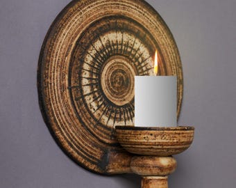 Ceramic wall lights/candle holders by Brigitte Andrzejak 1970s Danish design