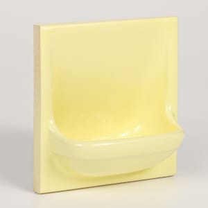 Vintage Ceramic Tile Soap Dish, soap holder in porcelain, built-in model, Danish mid-century, old stock,