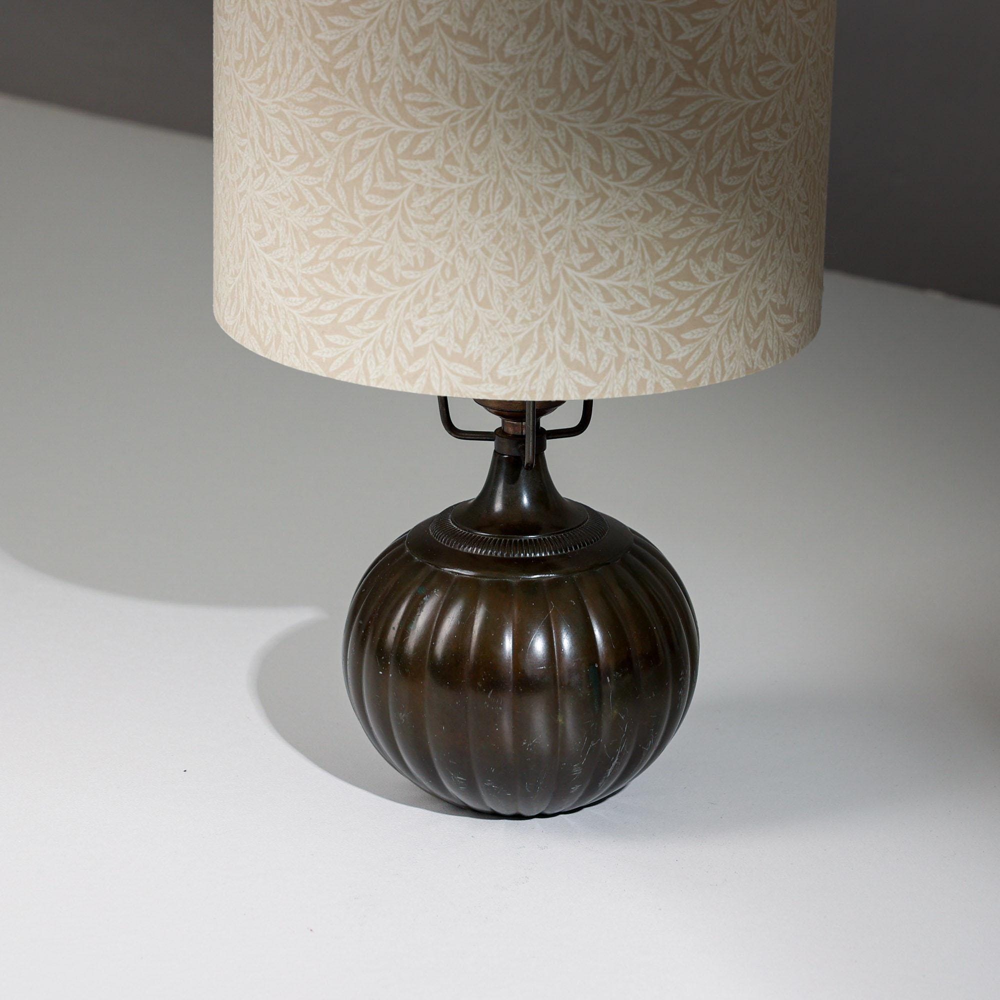 Round Table Lamp by Just Andersen – 1930s Vintage Danish Design - Etsy