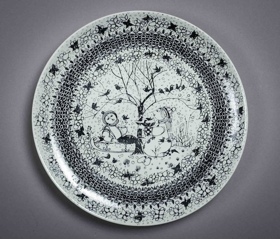 Vintage Bjørn Wiinblad Winter Plate, Nymølle Denmark (10.63 In) - Etsy